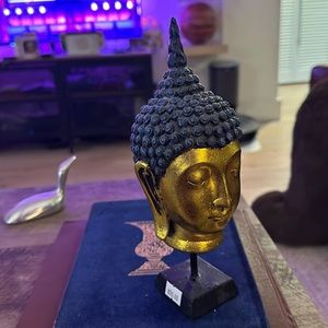 Buddha Head with Faux Guilding